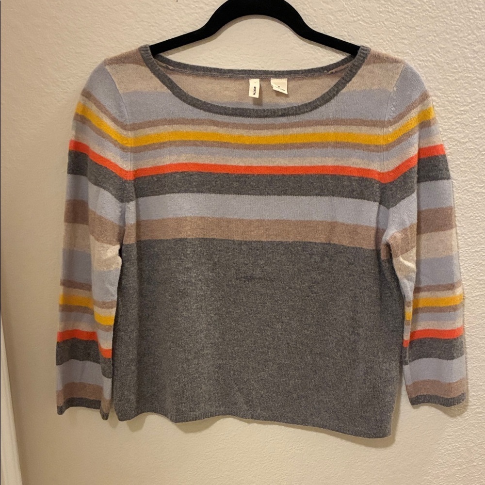 Anthropologie Multicolor Striped Crew Neck Sweater - Picture 2 of 5